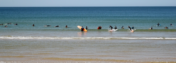 만리포 해수욕장 서핑