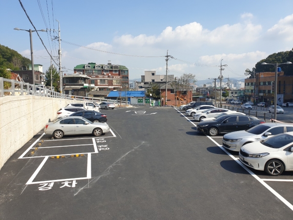 보문3구역 내 기반시설 확충 (대사동 203-5 일원 주차장 조성 모습)