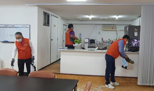 자활근로사업 실시 모습 (하나방역)