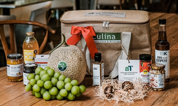 체험단 제공용 한국 농식품 햄퍼 사진