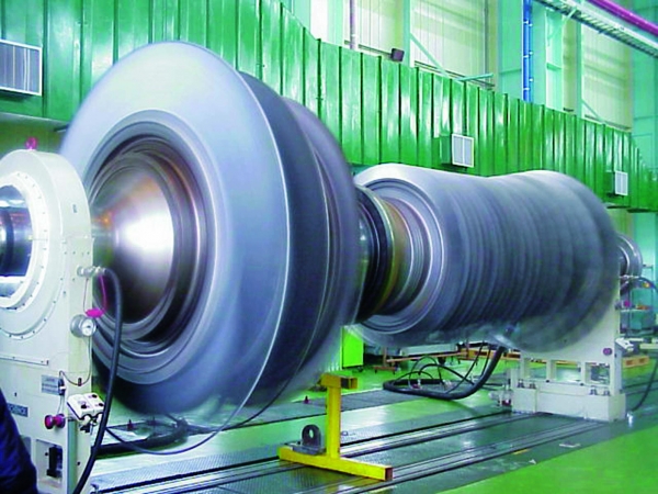 가스터빈 고온부품 회전시험 사진