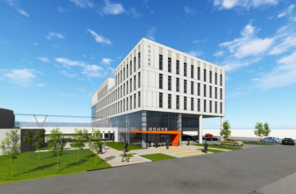 아산시 청사 의회동 조감도