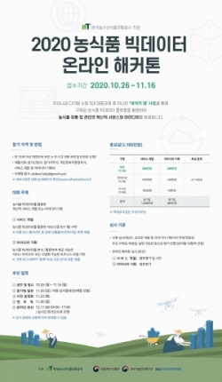 2020 농식품 빅데이터 온라인 해커톤 포스터