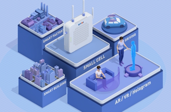 ETRI 5G 스몰셀이 활용될 수 있는 분야를 알려주는 CG 모습.