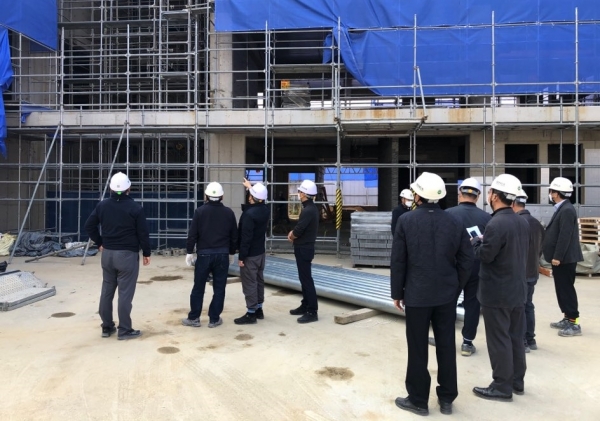 보건소 건설현장 합동점검 모습.