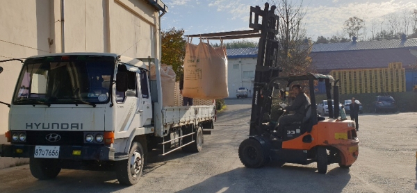 2019년 공공비축미 건조벼 매입 장면