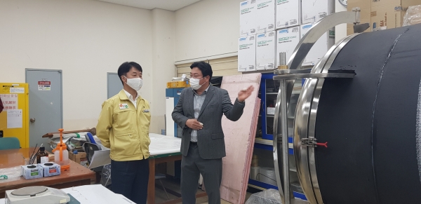 이교식 서천부군수, 서천 봉선리유적 ‘목곽고’ 보존처리 현장 방문