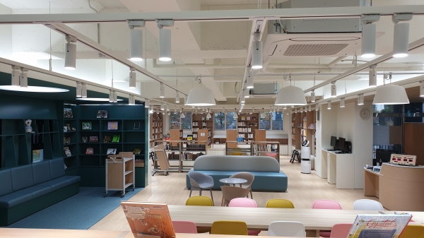 개관 준비중인 ‘아가랑도서관’ 내부모습