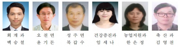 10월 중 열심히 일한 공무원 선정 현황
