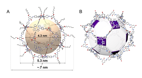 방사광가속기로 분석한 분자 주령구의 구조.