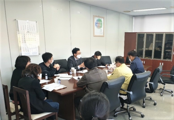 서북구보건소, 전만권부시장 주재 확산방지 간담회 개최 모습
