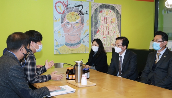 장종태 구청장, 갈마2동 동네마실 모습