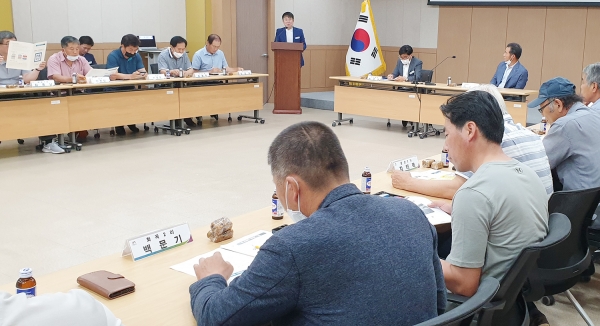 대산읍 이장단 월례회의 시 찾아가는 온통서산의 날 운영장면