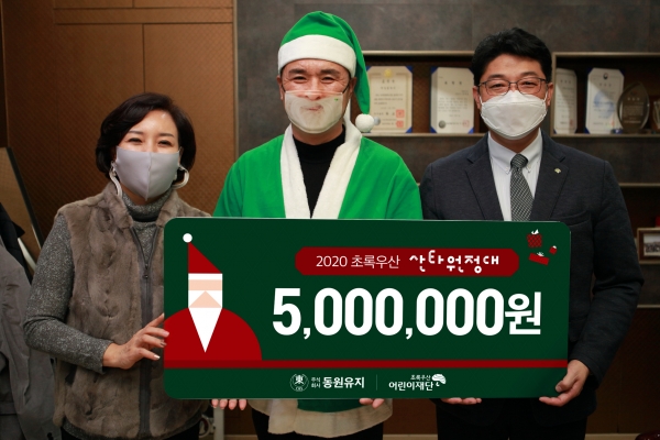 좌로부터 정선주 세종후원회장, 박재필 세종후원회 운영위원, 최승인 세종지역본부장