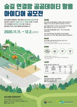 숲길 연결망 공공데이터 활용 아이디어 공모전 포스터