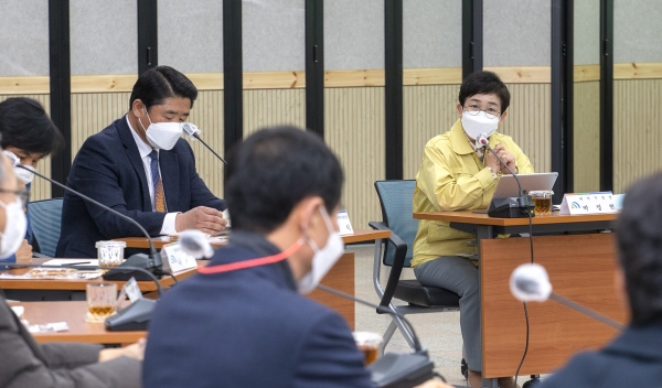 대덕구, 동네 돌봄 연계정책 발굴 워크숍 개최 모습