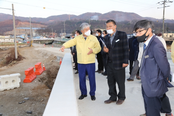 문정우 금산군수, 인삼골 오토캠핑장 수해복구 현장 등 현장 점검