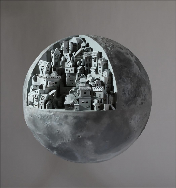 박경은 작 '우주시 달빛로 77-7번길' 포맥스, 필라멘트 95x95x95㎝