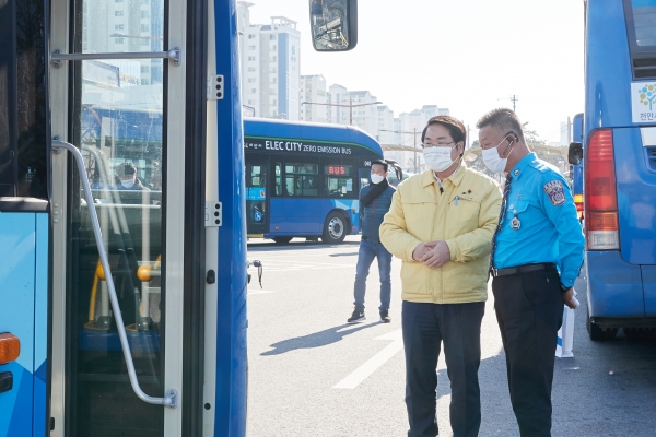 오세현시장 버스관계자 격려