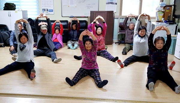 2020년 농한기 한방 중풍 예방교실(한의약건강증진사업) 운영 장면