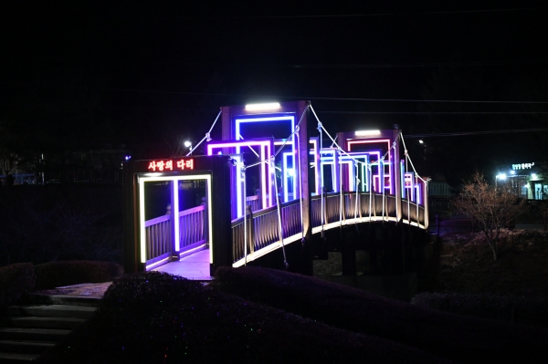 조각공원 사랑의 다리 야간경관_미디어파사드