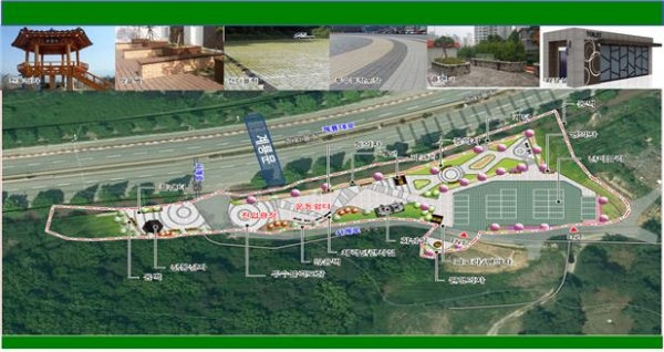 계룡문 주변 쉼터조성 조감도