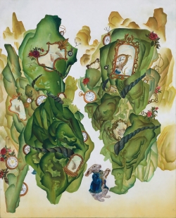 이예지, Alice wake up, 162x130cm, 장지에 채색