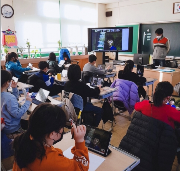 대전 중구 산서초등학교에서 진행한 우리동네 소개 마을강사 지원 수업