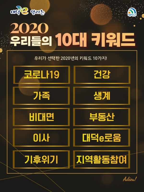 2020 주민 10대 키워드 선정 카드뉴스