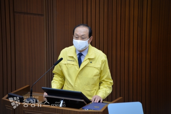 5분 발언하는 이재현 세종시의회 의원