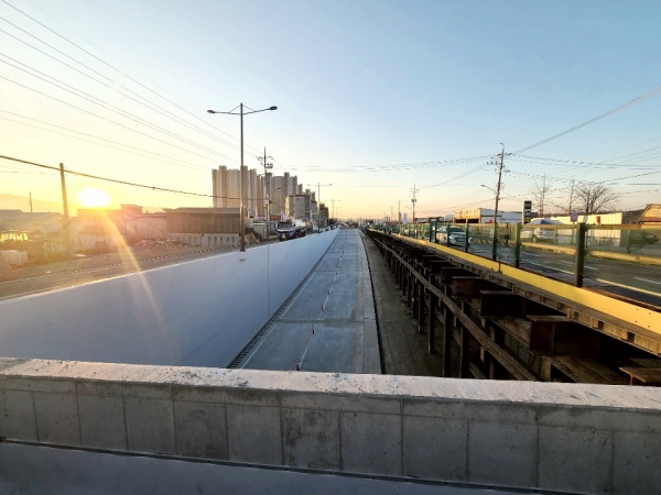 천안직산사거리 입체화 건설공사 임시개통