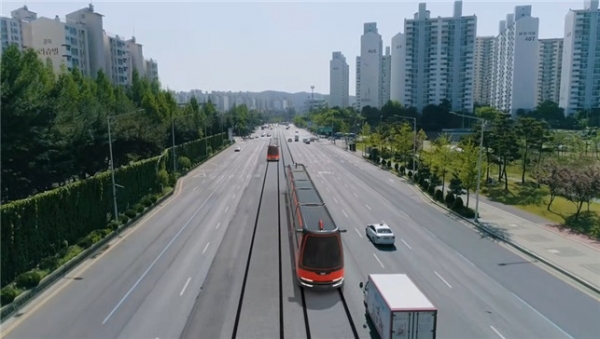 대전 도시철도 2호선 트램 조감도.(계백로)