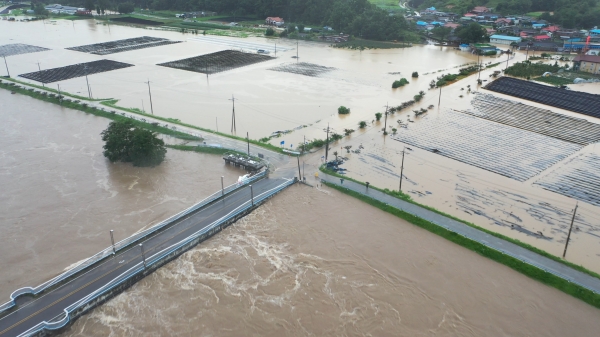 용담댐피해 모습