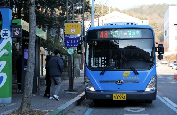 48번 버스 계룡시(2019년 촬영)