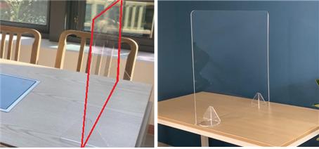 비말차단용 칸막이 사진