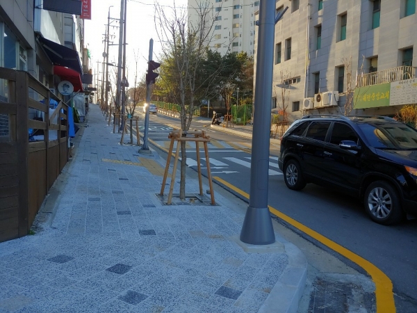 중촌동 도시재생 뉴딜사업 중 역사‧문화 맞춤가로 조성사업 완료 현장