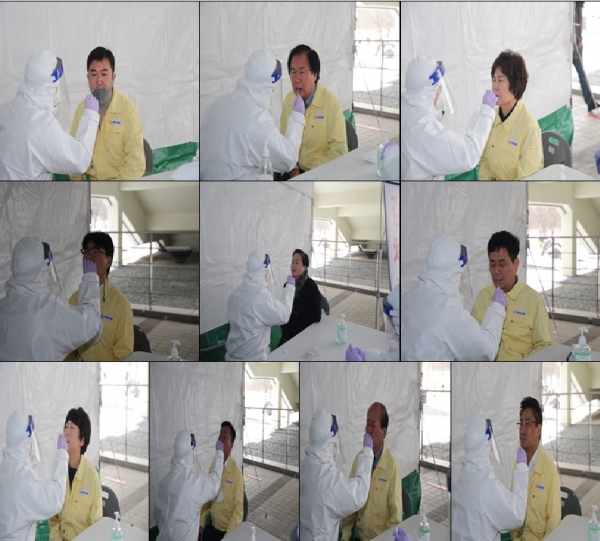 천안시의원들이 18일 코로나19 자발적 검사를 받았다.