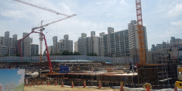 대형공사장 현장점검 실시 모습