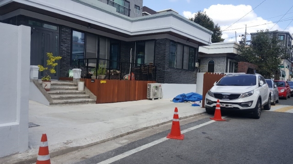 설치 완료된 내집 주차장 모습