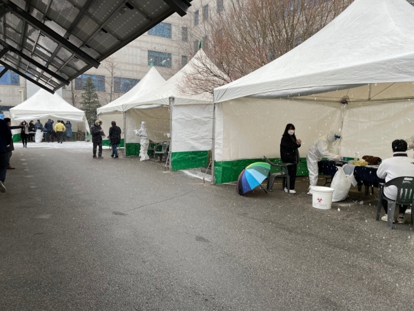 아산시청 코로나19 선제적 전수검사 실시