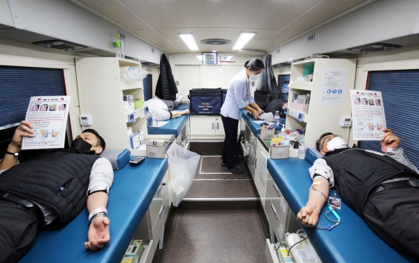 한국타이어 한국테크노돔, 헌혈 캠페인 동참 모습