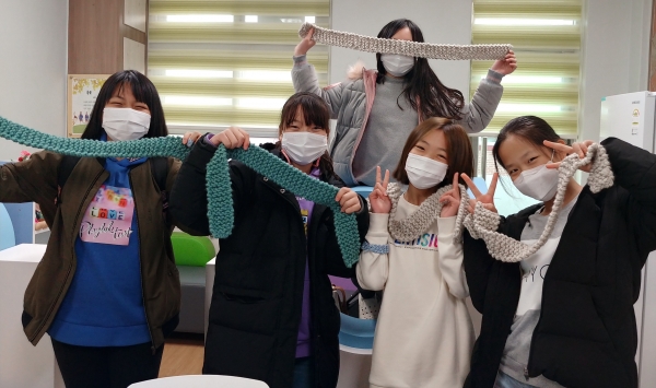 조치원명동초등학교 핑거아트 방과후학교 모습