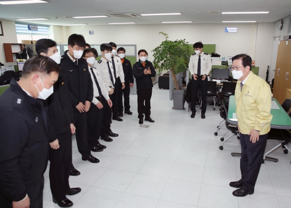 서부소방서 방문 모습