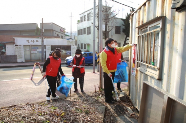 맹정호 시장 클린데이 동참 모습