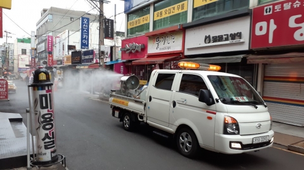 전통 시장일대 코로나19 대응 합동방역 추진