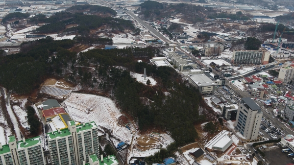 금산읍 비호산 전경