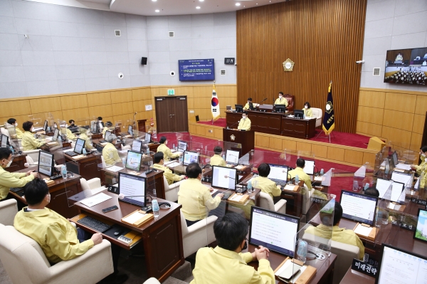 대전 서구의회 제261회 임시회 제2차 본회의 모습.
