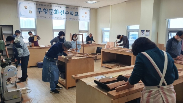 2020 전통나래관 무형문화전수학교(소목장) 수업 사진