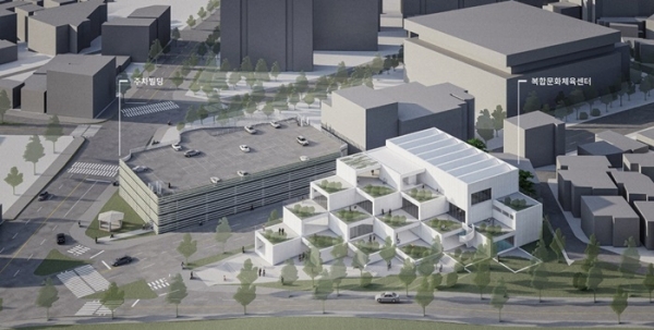 새롭게 추진되는 한밭도서관 내 복합문화체육센터 조감도.