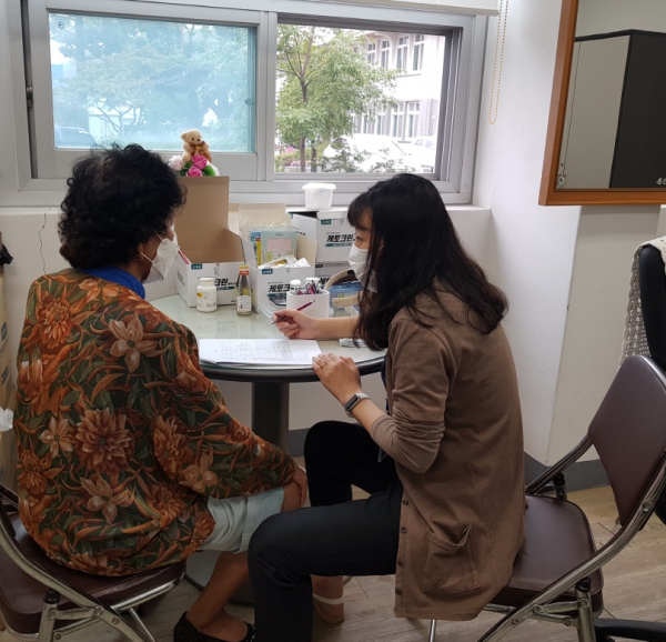 지난해 금산군정신건강복지센터 상담 모습